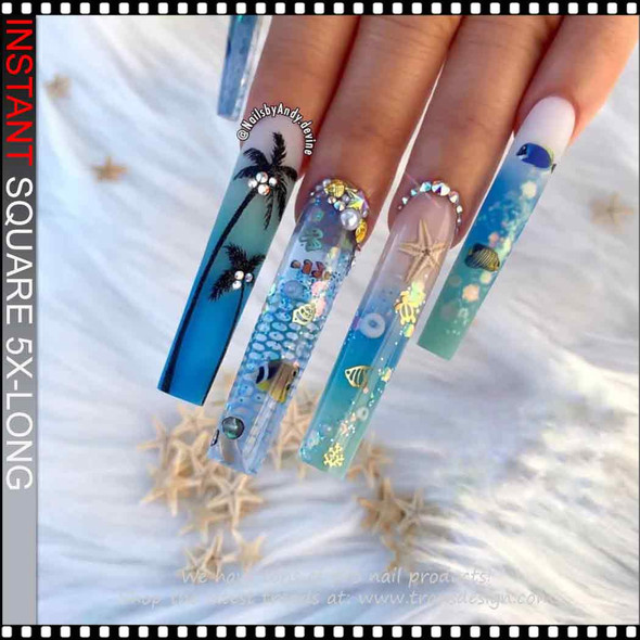 INSTANT SQUARE 5X-LONG, Clear, Straight, Full Cover 180/Case