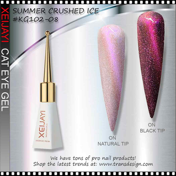 XEIJAYI CAT EYE Summer Crushed Ice #KG102-08 XEIJAYI CAT EYE Summer Crushed Ice #KG102-08