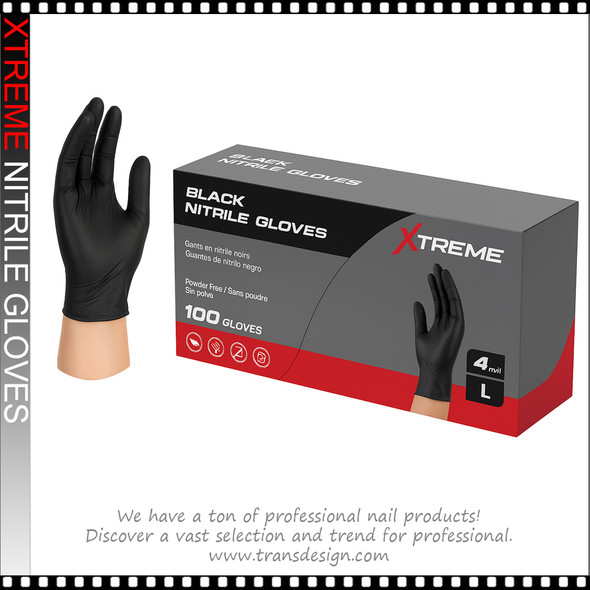 XTREME Black Nitrile Disposable Gloves XTREME Black Nitrile Disposable Gloves