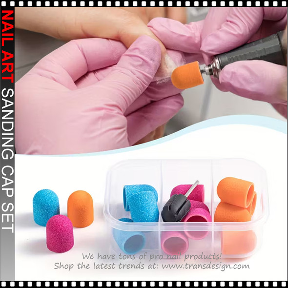 Nail Art Sanding Cap Set 13 x 19 mm. 15/Box Nail Art Sanding Cap Set 13 x 19 mm. 15/Box