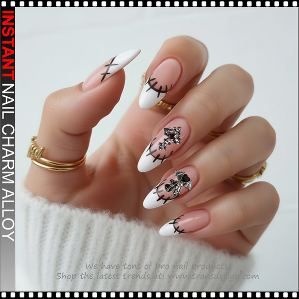 NAIL CHARM ALLOY Crosses, Winged/Angel Crosses 6/Case 