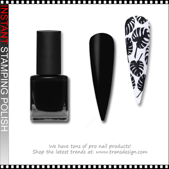 INSTANT STAMPING Polish Black 0.25oz.
