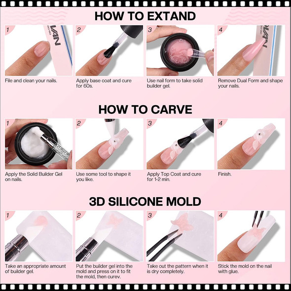 INSTANT MOLDING 3D GEL Non-Sticky, Pink 0.5oz.