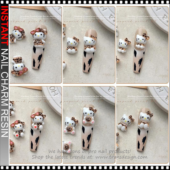 NAIL CHARM RESIN Sanrio Hello Kitty Leopard 6/Case #5