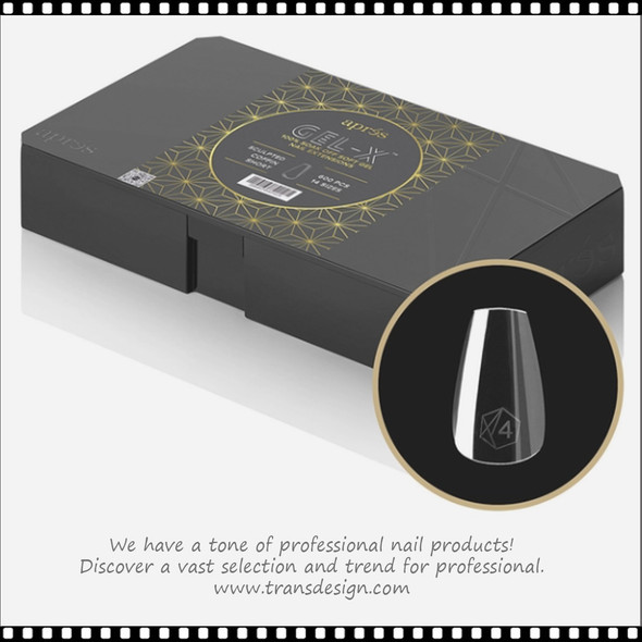 APRES Gel-X Sculpted Coffin Short Tips 600pcs #APGX-S-CS