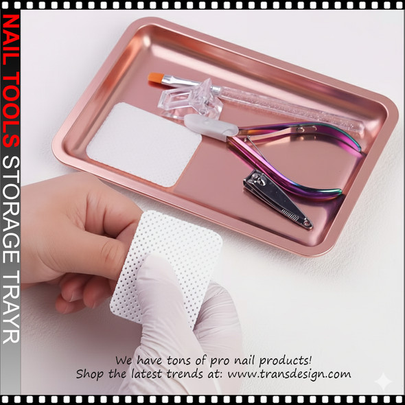 NAIL TOOL Stainless Steel Storage Tray | ROSE GOLD