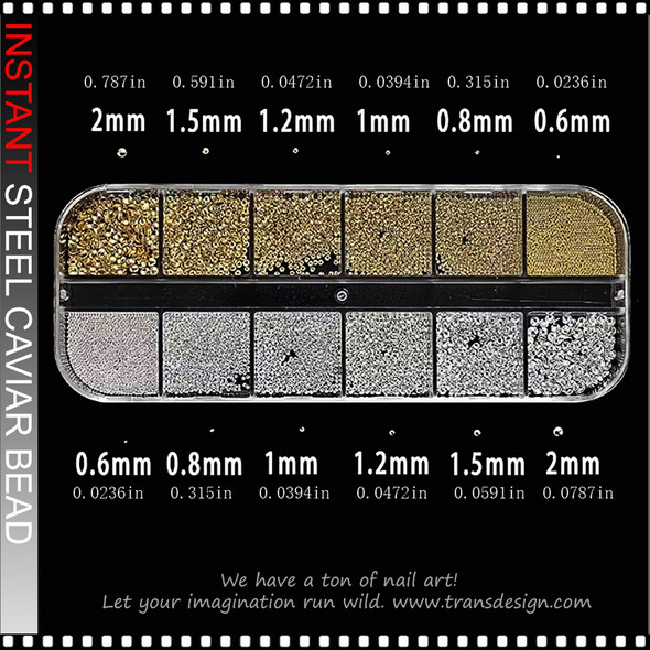 CAVIAR BEAD Gold Metal Assorted/Case #ZSH-040