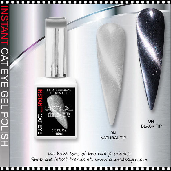 INSTANT CAT EYE GEL Crystal Silver 0.5oz.