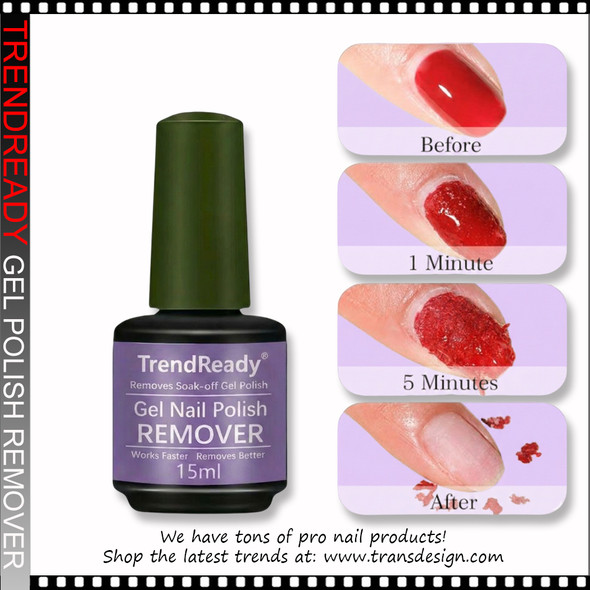 TRENDREADY Soak Off Gel Polish Removes 0.5oz.
