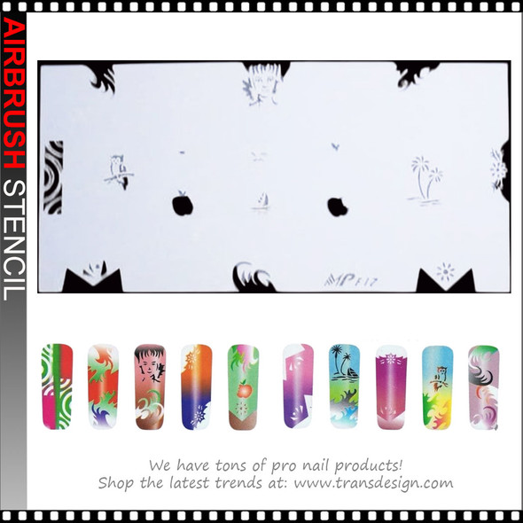 STENCIL MPF17 Waves, Florals, Face, Fruit, Palm Trees, Owl