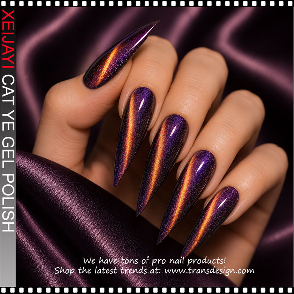 XEIJAYI FRAME BOTTLE CAT EYE Golden Ember Aurora #05
