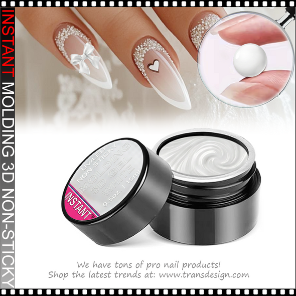 INSTANT MOLDING 3D GEL Non-Sticky, White 0.5oz