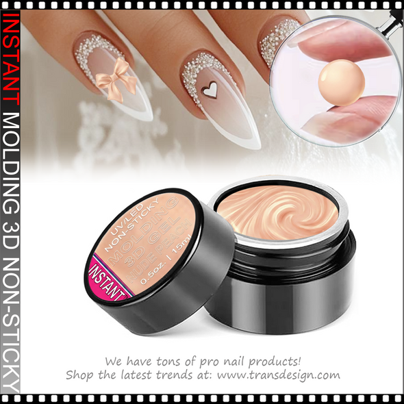 INSTANT MOLDING 3D GEL Non-Sticky, Nude Peach 0.5oz.