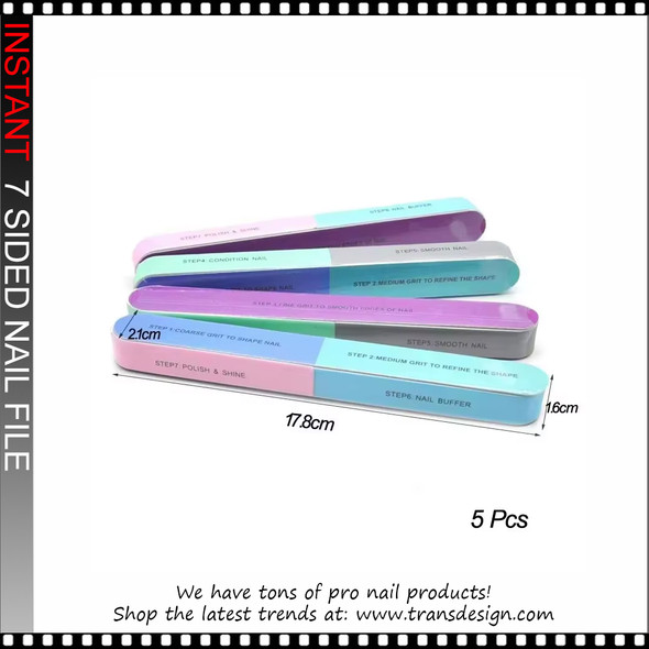 INSTANT Nail File Seven Sided Polishing Tools 1/Pack
