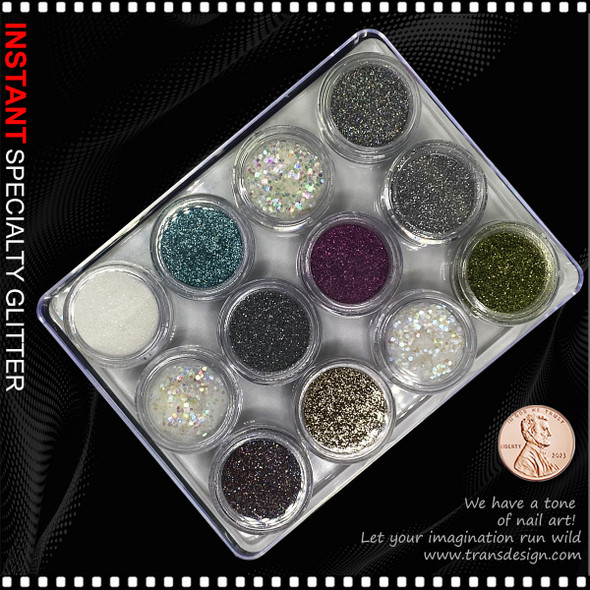 INSTANT GLITTER 12 Assorted Color 12 Jar/Case