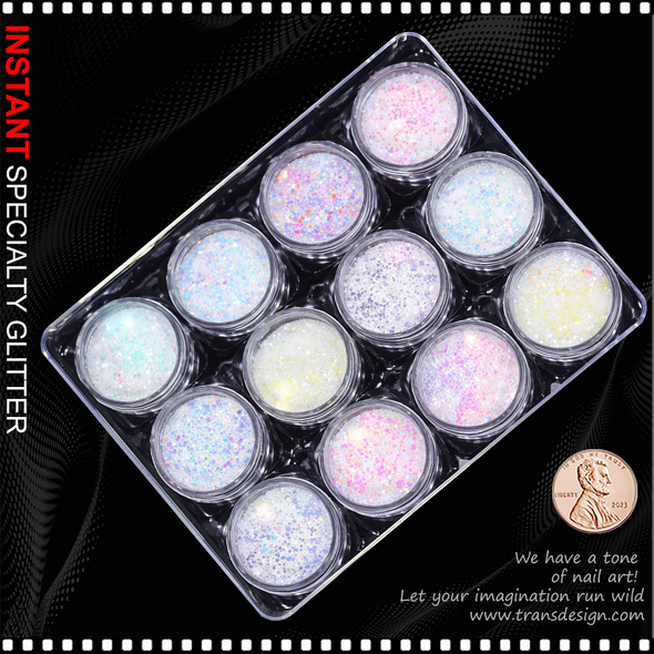 12 Colors Glitter Sequins Dust Powder Pots #02