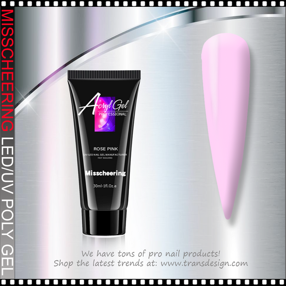 MISSCHEERING POLY GEL Rose Pink 30ml.