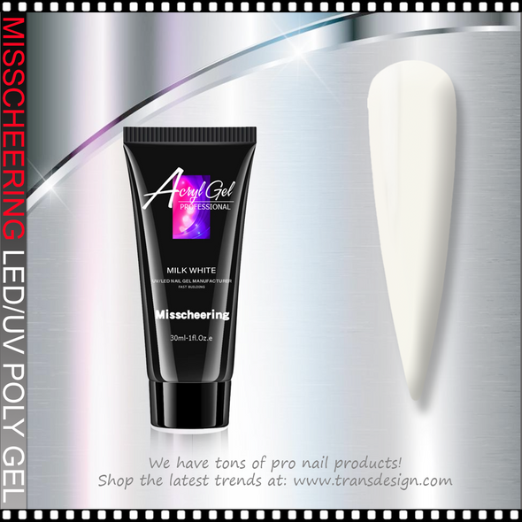 MISSCHEERING POLY GEL Milky White 30ml.