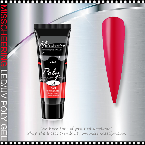 MISSCHEERING POLY GEL Red 15ml.