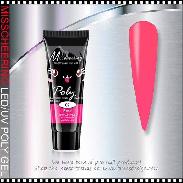 MISSCHEERING POLY GEL Rose 15ml.