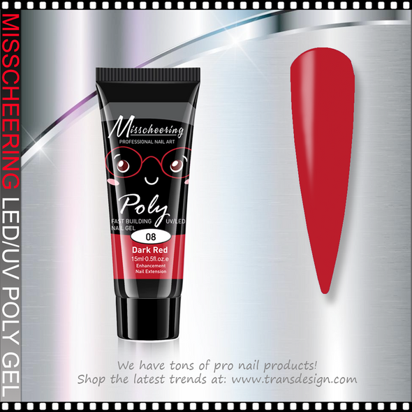 MISSCHEERING POLY GEL Dark Red 15ml.