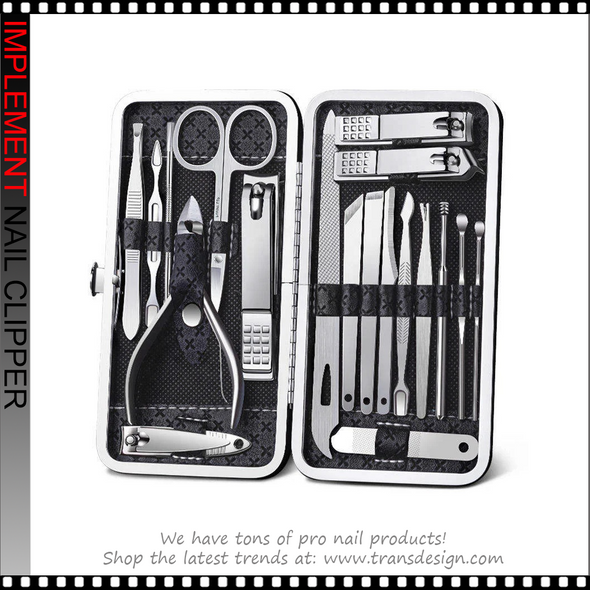 Nail Clippers Manicure Tool Set 19/Case