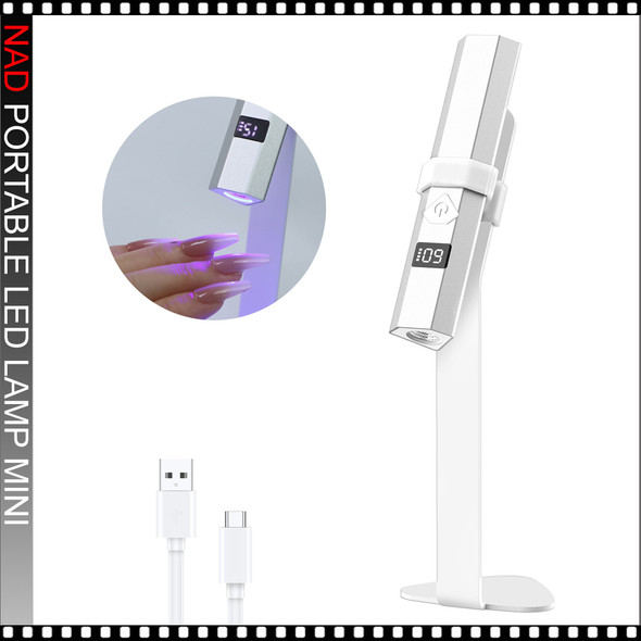 Portable LED Lamp Mini Dryer With LCD Screen, Silver