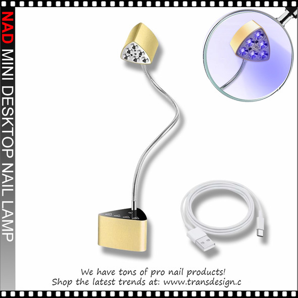 NAD Mini Desktop Nail Lamp 18W, Golden.