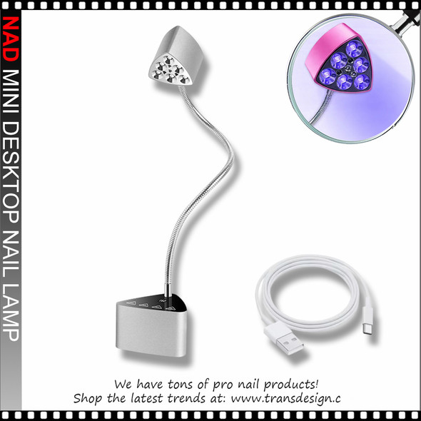 NAD Mini Desktop Nail Lamp 18W, Silver