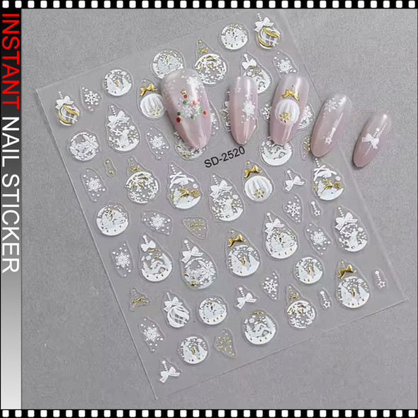 NAIL STICKER Snowflake Ornament Set #5D-2520