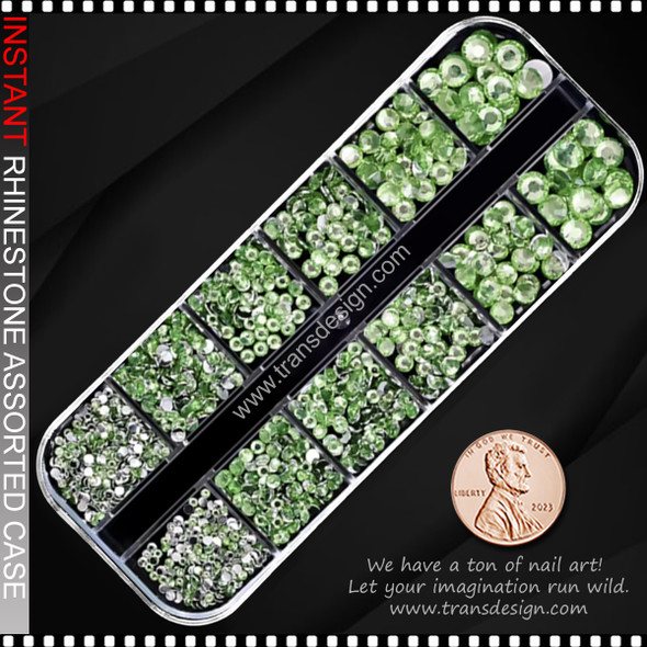 RESIN RHINESTONE Round, Peridot Green 1440/Case #PH194-3