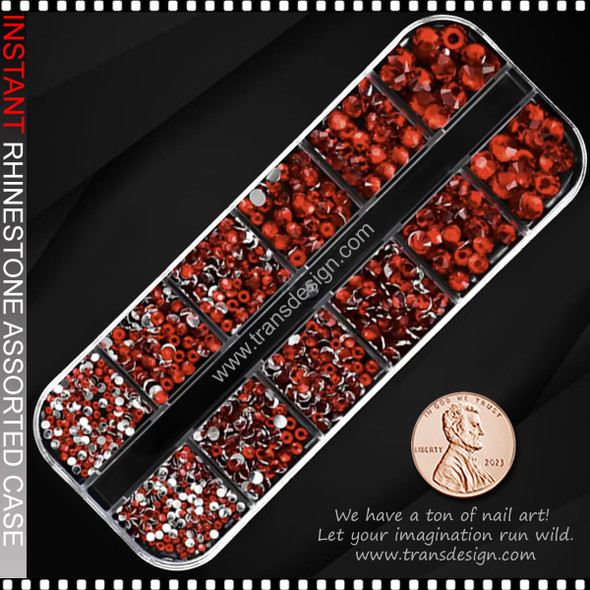 RESIN RHINESTONE Round, Red1440/Case #PH194-4