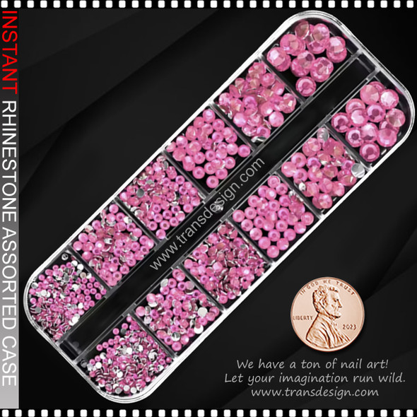 RESIN RHINESTONE Round, Rose Pink 1440/Case #PH194-13