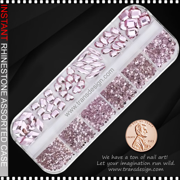RESIN RHINESTONE Mixed, Light Amethyst Pink/Case #PH192-4