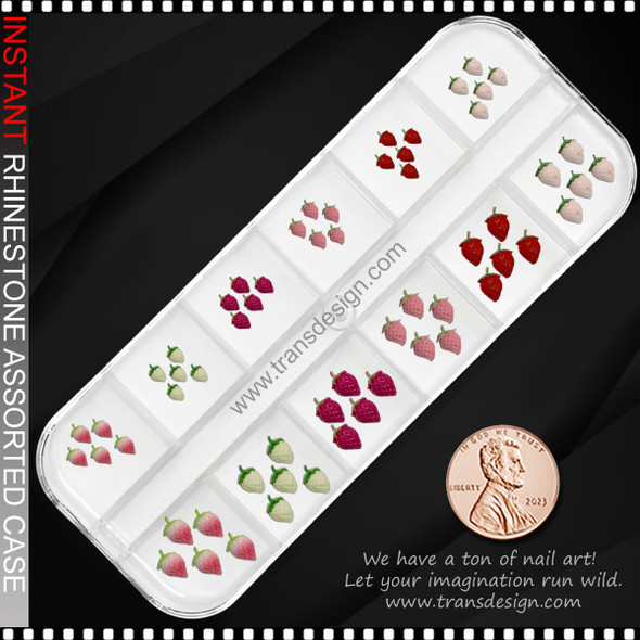 NAIL CHARM Strawberry Charm Mix/Case