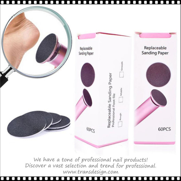 CALLUS REMOVER Replacement Sanding Paper 60/Pack 80/120 Grit 1.7" Diameter