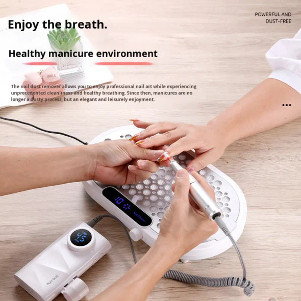 DUST COLLECTOR Ultra Thin, Strong Dual Brushless Fans, White