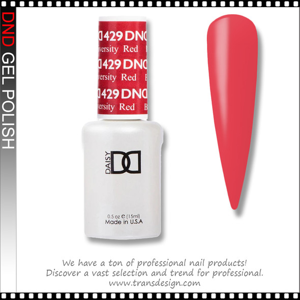 DND Gel Polish Boston University Red #429