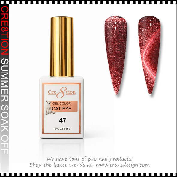 CRE8TION SUMMER Cat Eye Soak Off Gel 0.5oz #47
