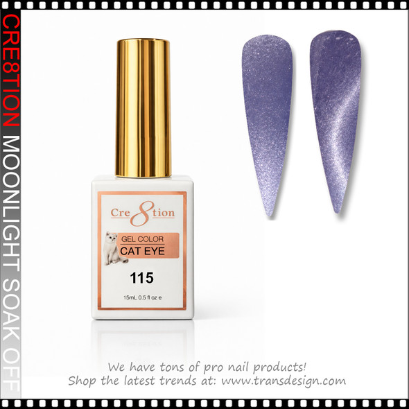 CRE8TION MOONLIGHT Cat Eye Soak Off Gel 0.5oz # 115