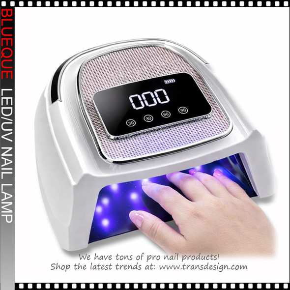 BLUEQUE L-16  LED/UV Lamp with Rhinestone, Automatic, White