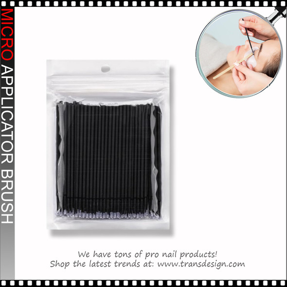 MAKEUP Disposable Micro Applicators Brush Black 100/Pack