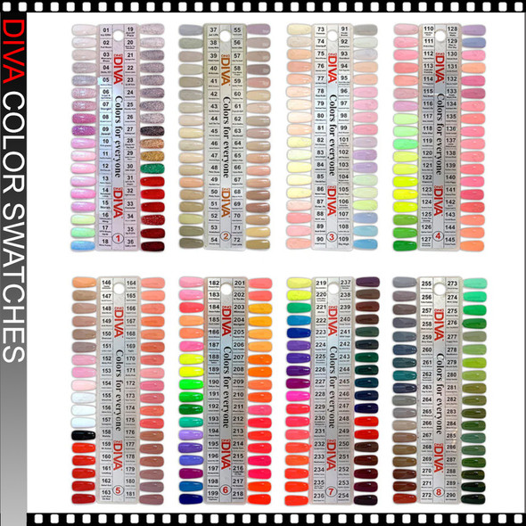 DIVA  Duo Swatch Sample Complete 8 Set/Pack