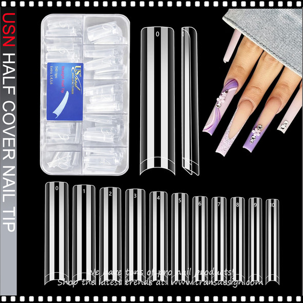 USN TIP Long Straight, Half Curve Crystal Clear 540/Case