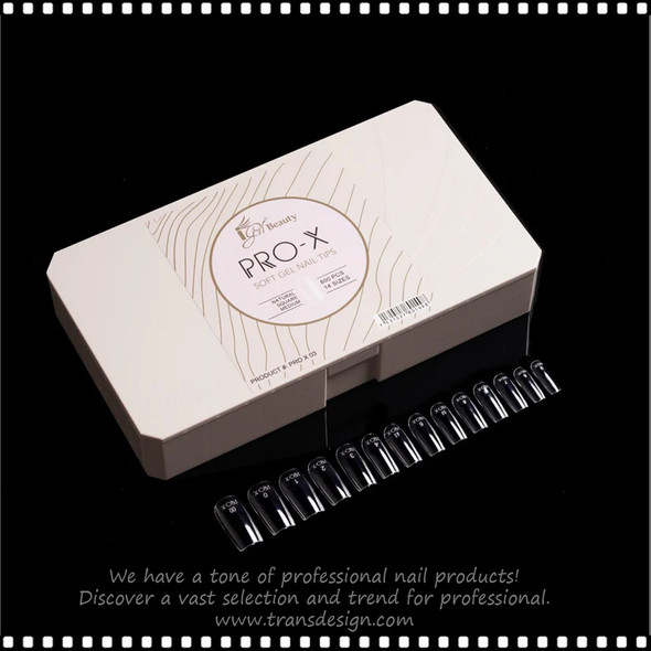 PRO-X Soft Gel Nail Tips 03 Natural Square Medium 600pcs*