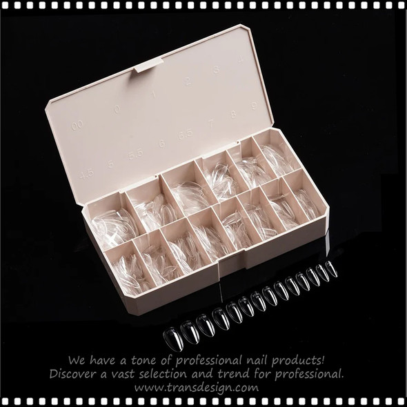 PRO-X Soft Gel Nail Tips 20 Natural  Almond Medium 600pcs*