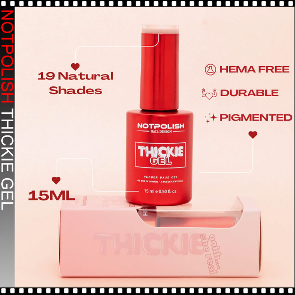 NOTPOLISH Thickie Gel, Pink Pearl 0.5oz.