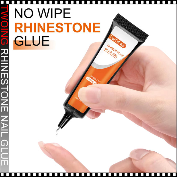 TWOING Super Adhesive NO Wipe Rhinestone Glue 0.5oz/15ml