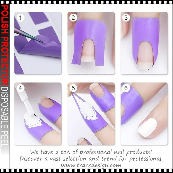 NAIL Protector Disposable Peel-Off Tapes Green 10/Pack