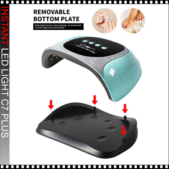 INSTANT C7 PLUS LED Light Light Lavender with Rhinestone 256W.